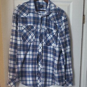 Gioberti Blue and White Checkered Shirt